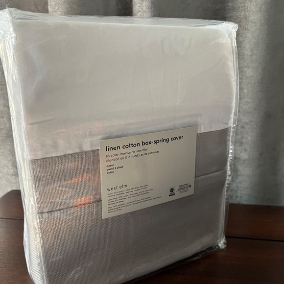 West Elm Linen Bed Skirt-NEW - Picture 2 of 3